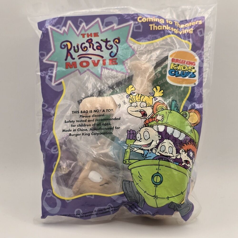 🔥 1998 BURGER KING - THE RUGRATS MOVIE - CLIP ON TOMMY WITH BABY DILL Sealed!